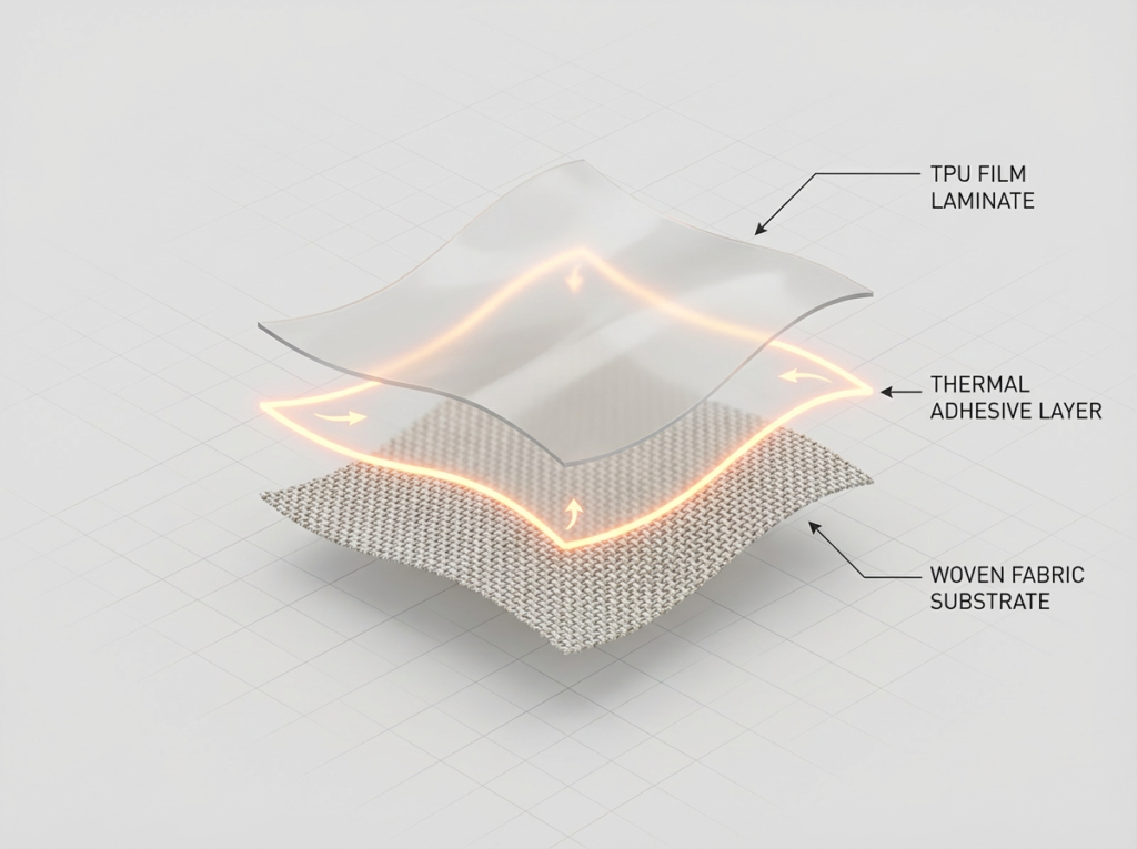 Tpu First Layer Stringing Custom TPU Fabric and TPU Laminated Fabric Manufacturing